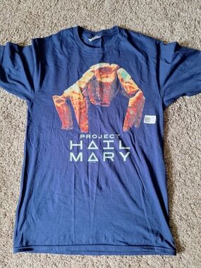 Project Hail Mary Graphic Tee - Navy with Orange Graphic